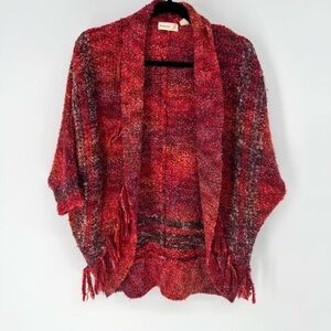 Anthropologie sleeping on snow bohemian whimsy red sweater cardigan small